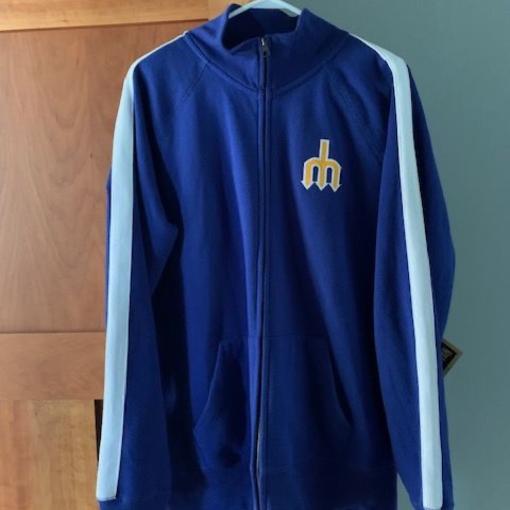 Seattle Mariners Retro Zip-Up Jacket Brand '47 Cooperstown Collection Men's L
